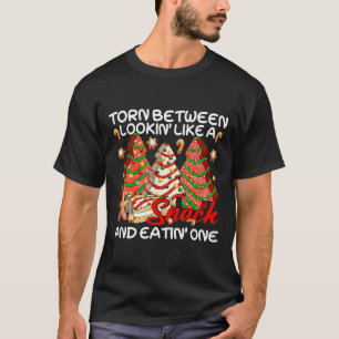 Camiseta Árbol De Navidad Desgarrado Entre La Mirada Como U