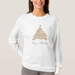 Camiseta Árbol de Navidad dorado