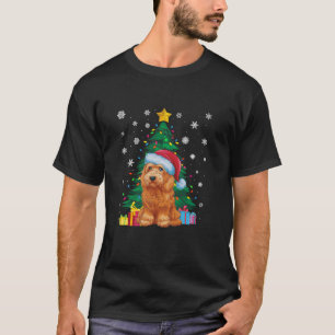 Camiseta Árbol de Navidad dulce feo Perro dorado