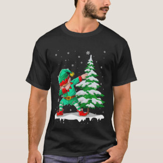 Camiseta Árbol de Navidad Elf Dabbing enciende familia de N