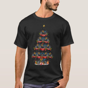 Camiseta Árbol de Navidad en bicicleta sucia enciende bicic