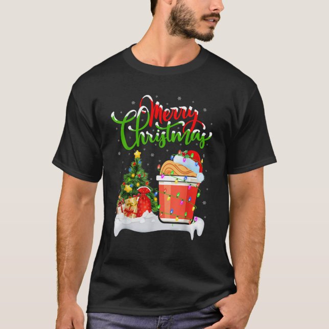 Camiseta Árbol de navidad enciende fideos de la Copa de Com (Anverso)