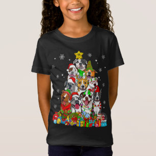 Camiseta Árbol de Navidad enciende Pitbull Dog Lover Xmas P