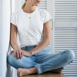 Camiseta Árbol de Navidad escandinavo | Estrella dorada Min