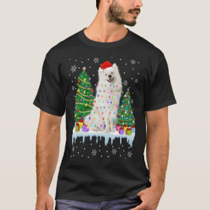 Camiseta Árbol de Navidad esquimal americano ilumina cachor