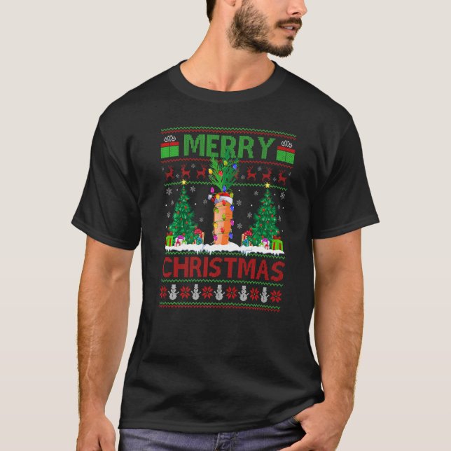 Camiseta Árbol de Navidad estrecho Navidades de escarcha (Anverso)
