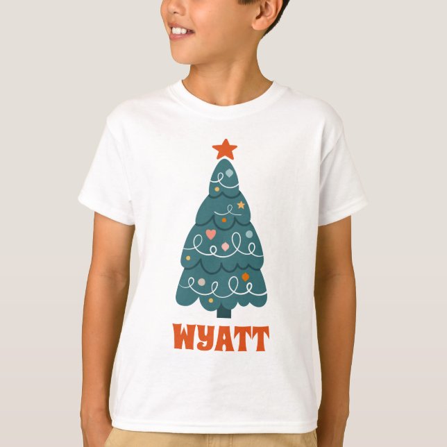 Camiseta Árbol de Navidad familiar (Anverso)