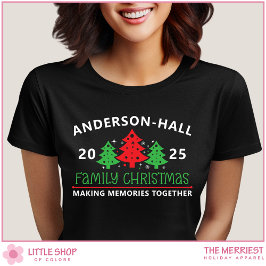 Camiseta Árbol de Navidad Familiar Personalizable