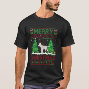 Camiseta Árbol de Navidad feo ilumina a perro malinés belga