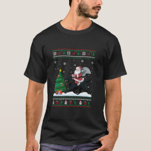 Camiseta Árbol de Navidad feo ilumina el Laboratorio Negro