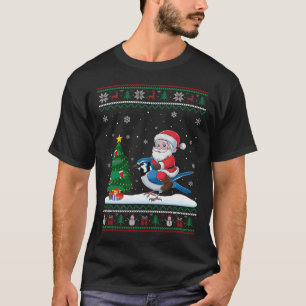 Camiseta Árbol de Navidad feo ilumina Navidad Santa Riding 