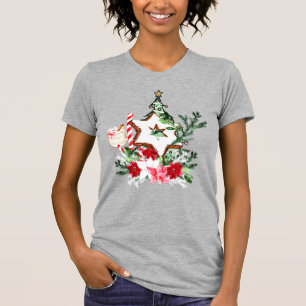 Camiseta Árbol de Navidad Flores Caramelo de JOY