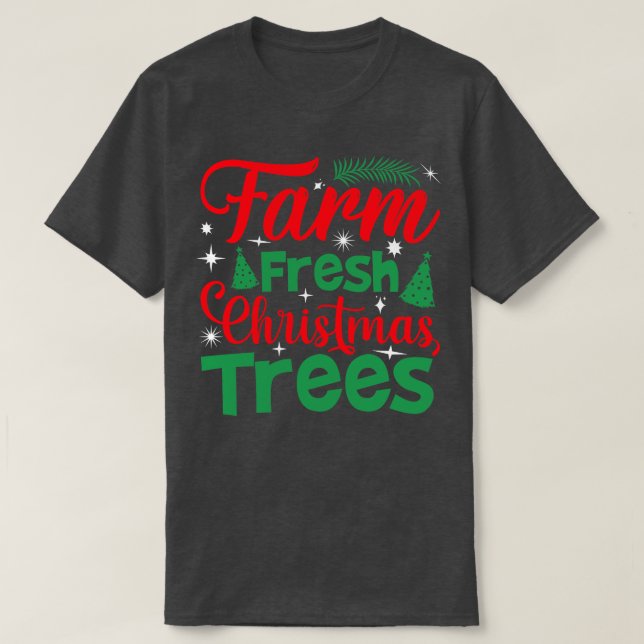 Camiseta Árbol de navidad fresco (Diseño del anverso)