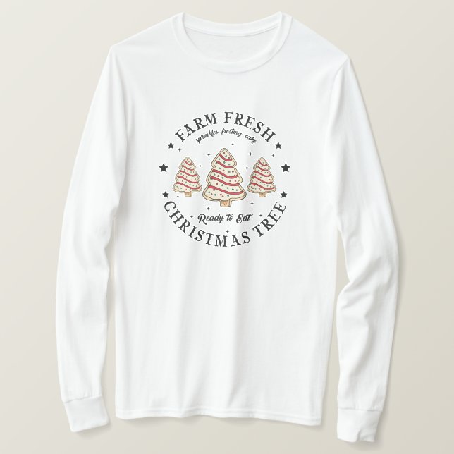 Camiseta Árbol de Navidad Fresco de Granja (Anverso del diseño)