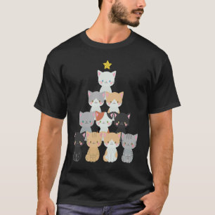 Camiseta Árbol de Navidad Gato Adorable Meowy Navidad Fiest