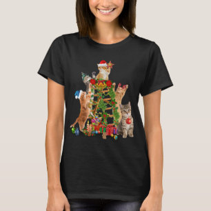 Camiseta Árbol de Navidad Gato Navidades feos Gato Mamá Pap
