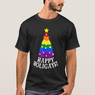 Camiseta Árbol de Navidad Gay Feliz Holigays Orgullo Arcoír