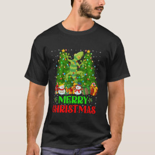 Camiseta Árbol de Navidad Gecko iluminan fiesta familiar Sa