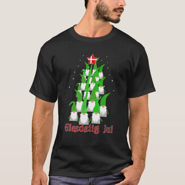 Camiseta Árbol de Navidad Glaedelig Jul Danish Star (Anverso)