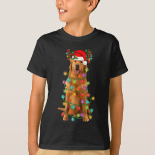 Camiseta Árbol de Navidad Golden Retriever enciende perro d