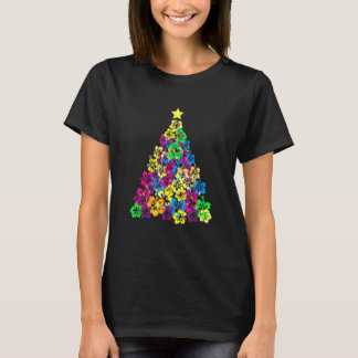 Camiseta Árbol de Navidad hawaiano Mele Kalikimaka Haw Flor