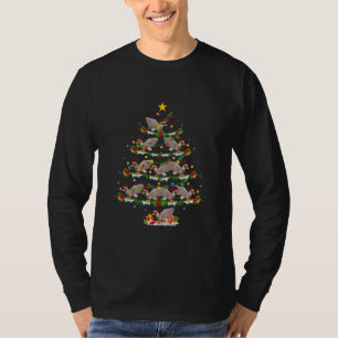 Camiseta Árbol de Navidad Hawk Bird Lover Xmas Iluminando 