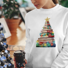 Camiseta Árbol de Navidad hecho de libros maestros amantes 