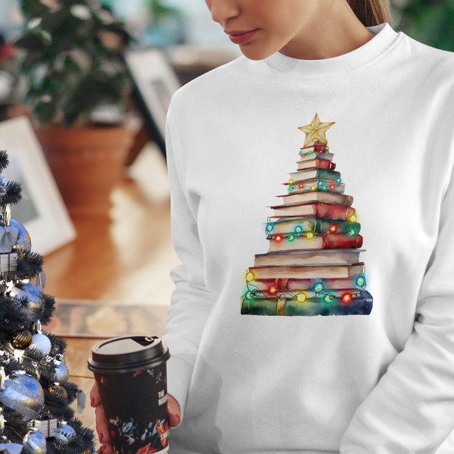 Camiseta Árbol de Navidad hecho de libros maestros amantes  (Subido por el creador)