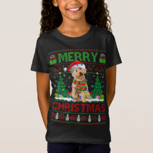 Camiseta Árbol de navidad ilumina feos Santa Labradoodle Cr