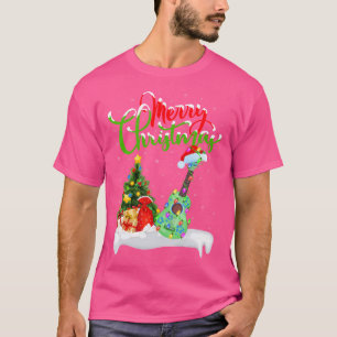 Camiseta Árbol de navidad ilumina la guitarra musical de Uk