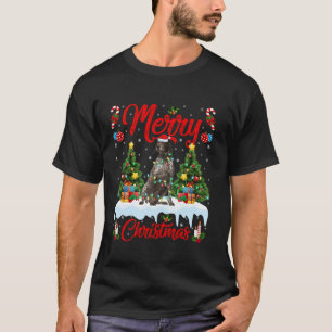 Camiseta Árbol de Navidad Iluminación Perro de Puntero Alem