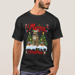 Camiseta Árbol de Navidad Iluminación Staffordshire Bull Te