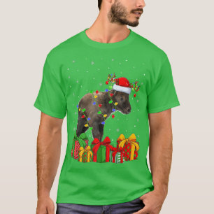 Camiseta Árbol de Navidad iluminado Chamois Santa Hat Chamo