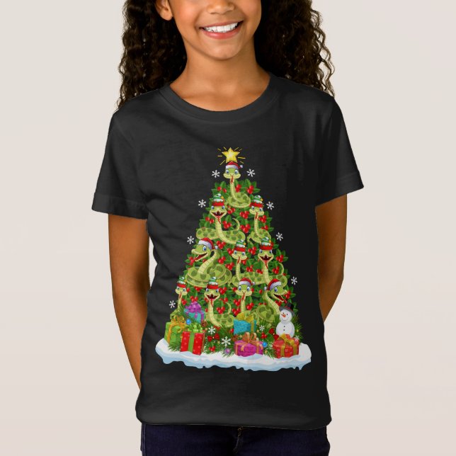 Camiseta Árbol de Navidad iluminando a Navidades de serpien (Anverso)