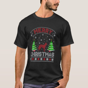 Camiseta Árbol de Navidad iluminando a pastor alemán perro 