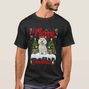 Camiseta Árbol de navidad iluminando al perro frito de Bich