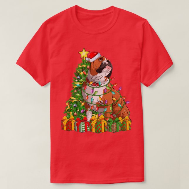 Camiseta Arbol de navidad iluminante que coincide con el Bu (Diseño del anverso)