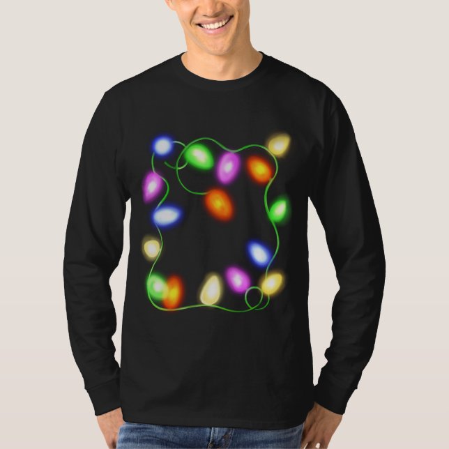 Camiseta Árbol de Navidad Ilustra brillante gráfico festivo (Anverso)