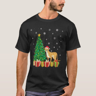 Camiseta Árbol de navidad jaguar iluminando Santa Hat Jagua