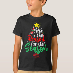 Camiseta Árbol de Navidad Jesús es la razón de la Navidad