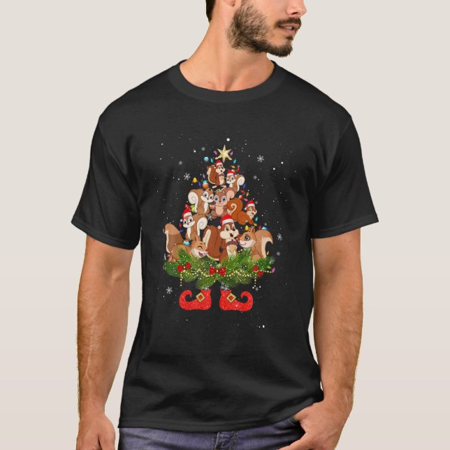 Camiseta Árbol de Navidad Kangaroos enciende Funny Santa Ha (Anverso)