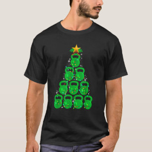 Camiseta Árbol de Navidad Kettlebell Xmas Gym Fitness