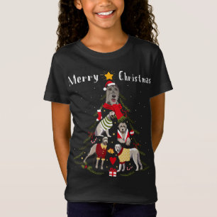 Camiseta Árbol de Navidad Lobo Irlandés Lover Xmas Dog Owne