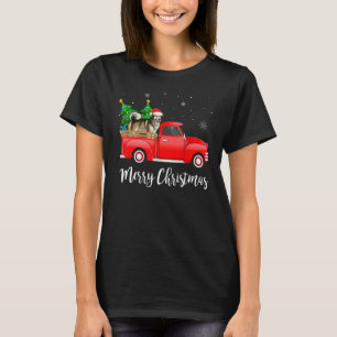 Camiseta Árbol de Navidad malamuta de camionetas rojas de A
