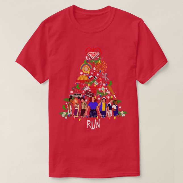 Camiseta Árbol de Navidad más extraño (Diseño del anverso)