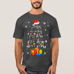Camiseta Árbol de Navidad matemático con profesor de matemá