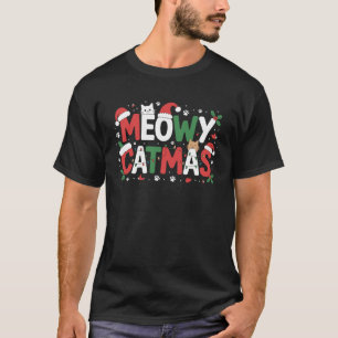 Camiseta Árbol de Navidad Meowy Catmas Chicos Chicas Divert