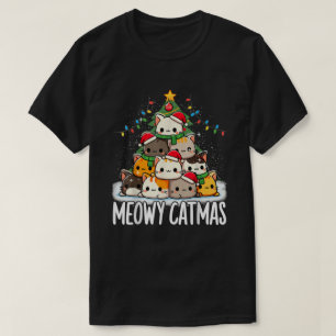 Camiseta Árbol de Navidad Meowy Catmas de Navidad Gato
