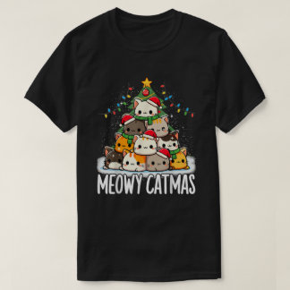 Camiseta Árbol de Navidad Meowy Catmas de Navidad Gato