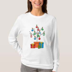 Camiseta Árbol de Navidad mínimo con presentes